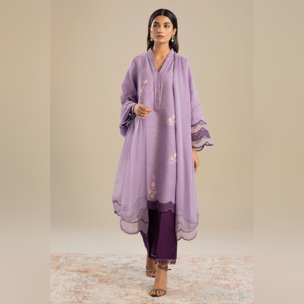 Zara Shahjahan cotton embroidered suit